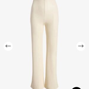 Commando Faux Leather Cream Wide Leg Pants